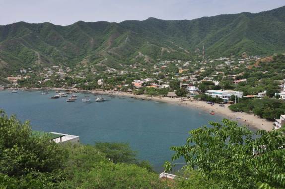 A simpática vila de Taganga, ao lado de Santa Marta, no litoral norte da Colômbia